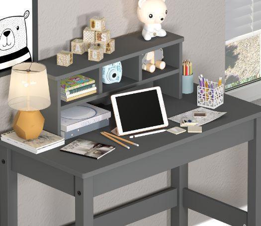 ACME Logan Writing Desk, Gray Finish FredCo