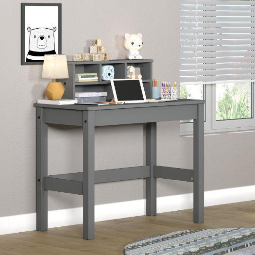 ACME Logan Writing Desk, Gray Finish FredCo