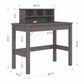 ACME Logan Writing Desk, Gray Finish FredCo