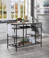 ACME Lona Kitchen Island, Rustic Oak & Black Finish FredCo