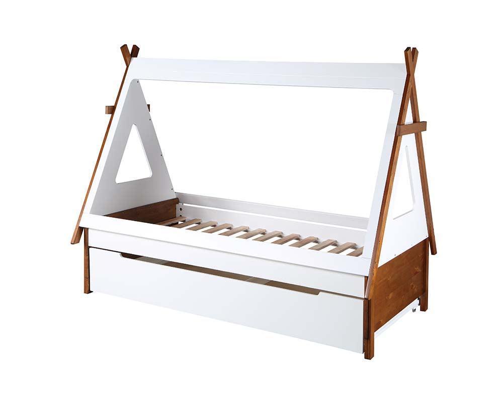 ACME Loreen Twin Bed, Oak & White Finish FredCo