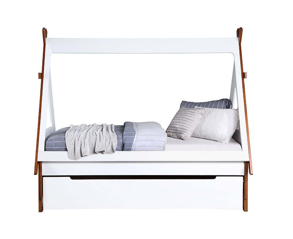 ACME Loreen Twin Bed, Oak & White Finish FredCo