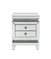 ACME Lotus Accent Table, Mirrored & Faux Crystals Inlay FredCo