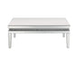ACME Lotus Coffee Table, Mirrored & Faux Crystals Inlay FredCo
