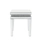 ACME Lotus End Table, Mirrored & Faux Crystals Inlay FredCo