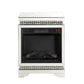 ACME Lotus Fireplace, Mirrored & Faux Diamonds FredCo