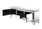 ACME Lotus TV Stand, Mirrored & Faux Crystals FredCo