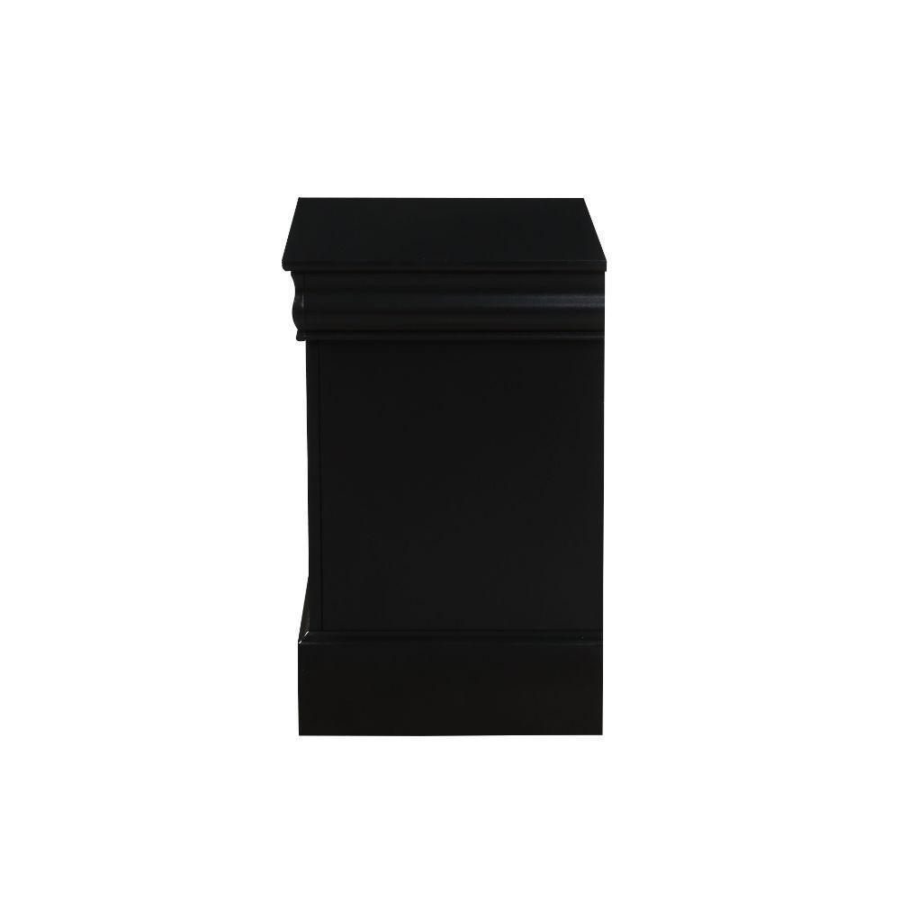 ACME Louis Philippe III Nightstand, Black FredCo