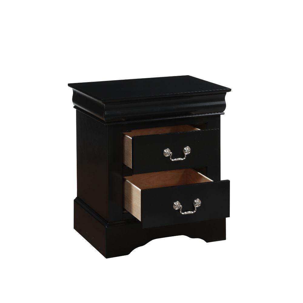 ACME Louis Philippe III Nightstand, Black FredCo