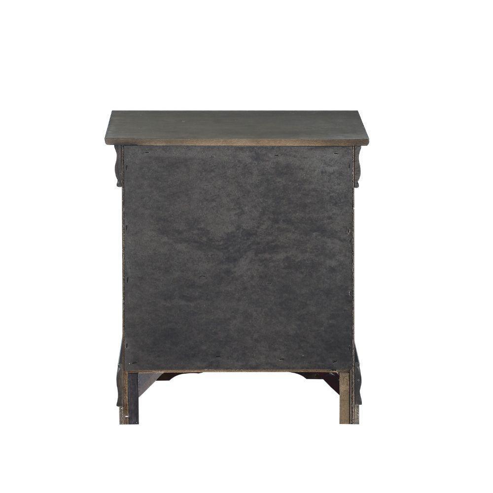 ACME Louis Philippe Nightstand, Dark Gray FredCo
