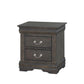 ACME Louis Philippe Nightstand, Dark Gray FredCo