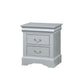 ACME Louis Philippe Nightstand, Platinum FredCo