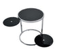 ACME Lynch Side Table, Black & Chrome Finish FredCo