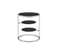 ACME Lynch Side Table, Black & Chrome Finish FredCo