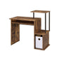 ACME Lyphre Computer Desk, Weathered Oak & Black Finish FredCo