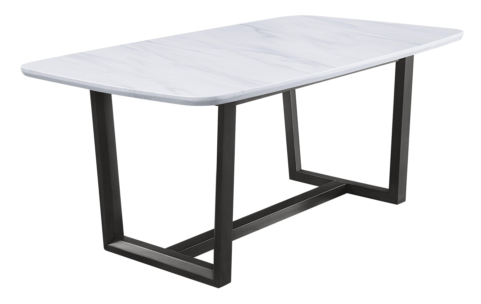 ACME Madan Dining Table, Marble Top & Weathered Gray Finish FredCo