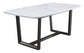 ACME Madan Dining Table, Marble Top & Weathered Gray Finish FredCo