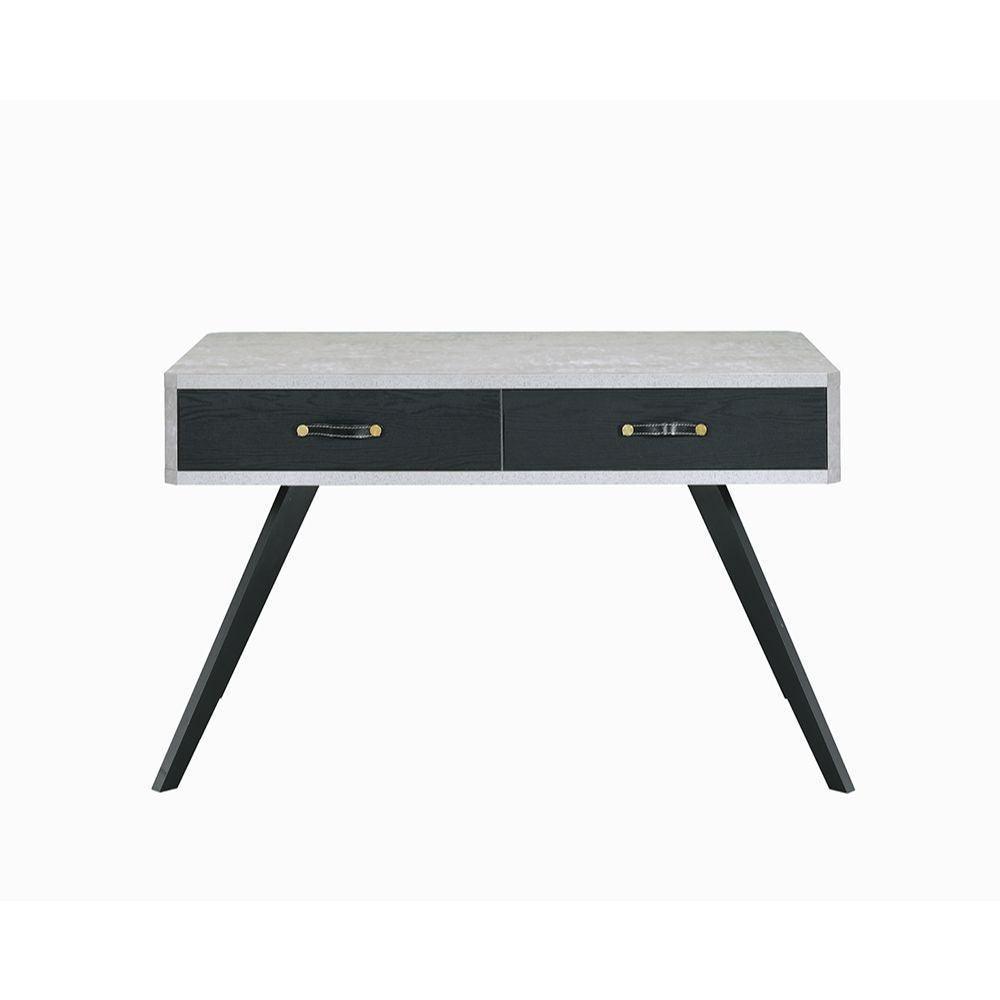 ACME Magna Desk, Faux Concrete & Black FredCo