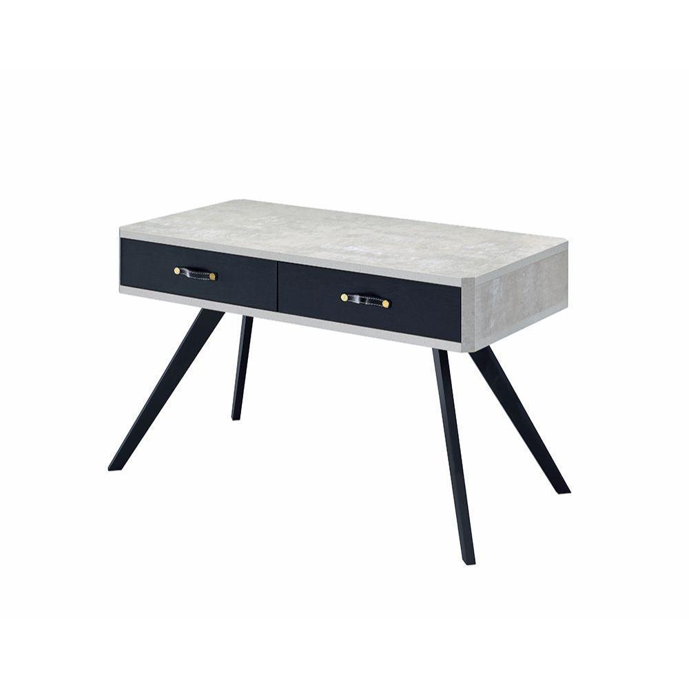 ACME Magna Desk, Faux Concrete & Black FredCo
