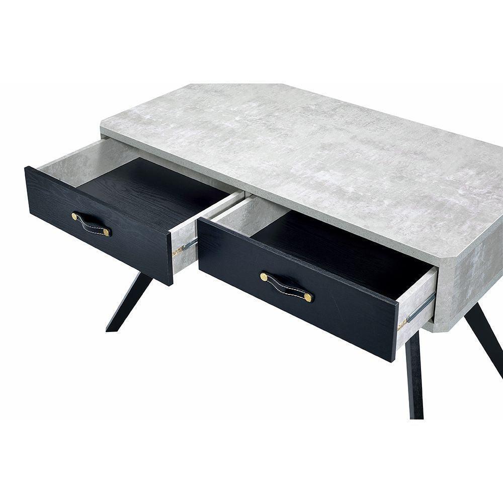 ACME Magna Desk, Faux Concrete & Black FredCo