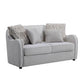 ACME Mahler Loveseat 4 Pillows, Beige Linen FredCo