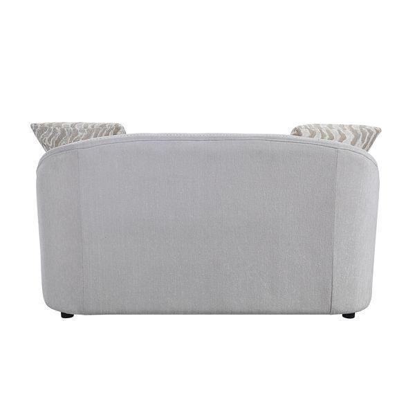 ACME Mahler Loveseat 4 Pillows, Beige Linen FredCo