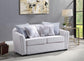 ACME Mahler Loveseat w/4 Pillows, Beige Linen FredCo
