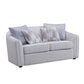 ACME Mahler Loveseat w/4 Pillows, Beige Linen FredCo