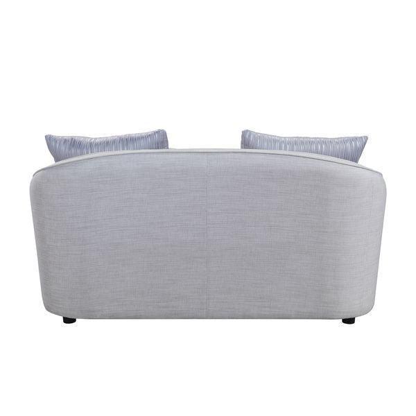 ACME Mahler Loveseat w/4 Pillows, Beige Linen FredCo