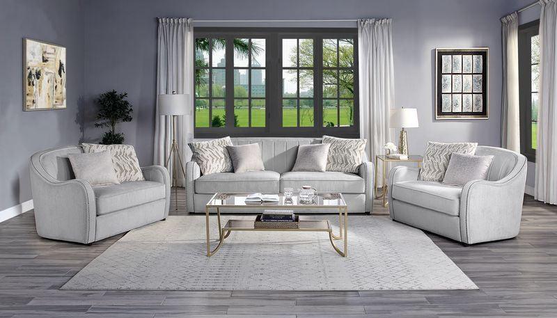 ACME Mahler Sofa w/4 Pillows, Beige FredCo