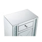 ACME Maisha Accent Table Mirrored & Faux Crystals FredCo