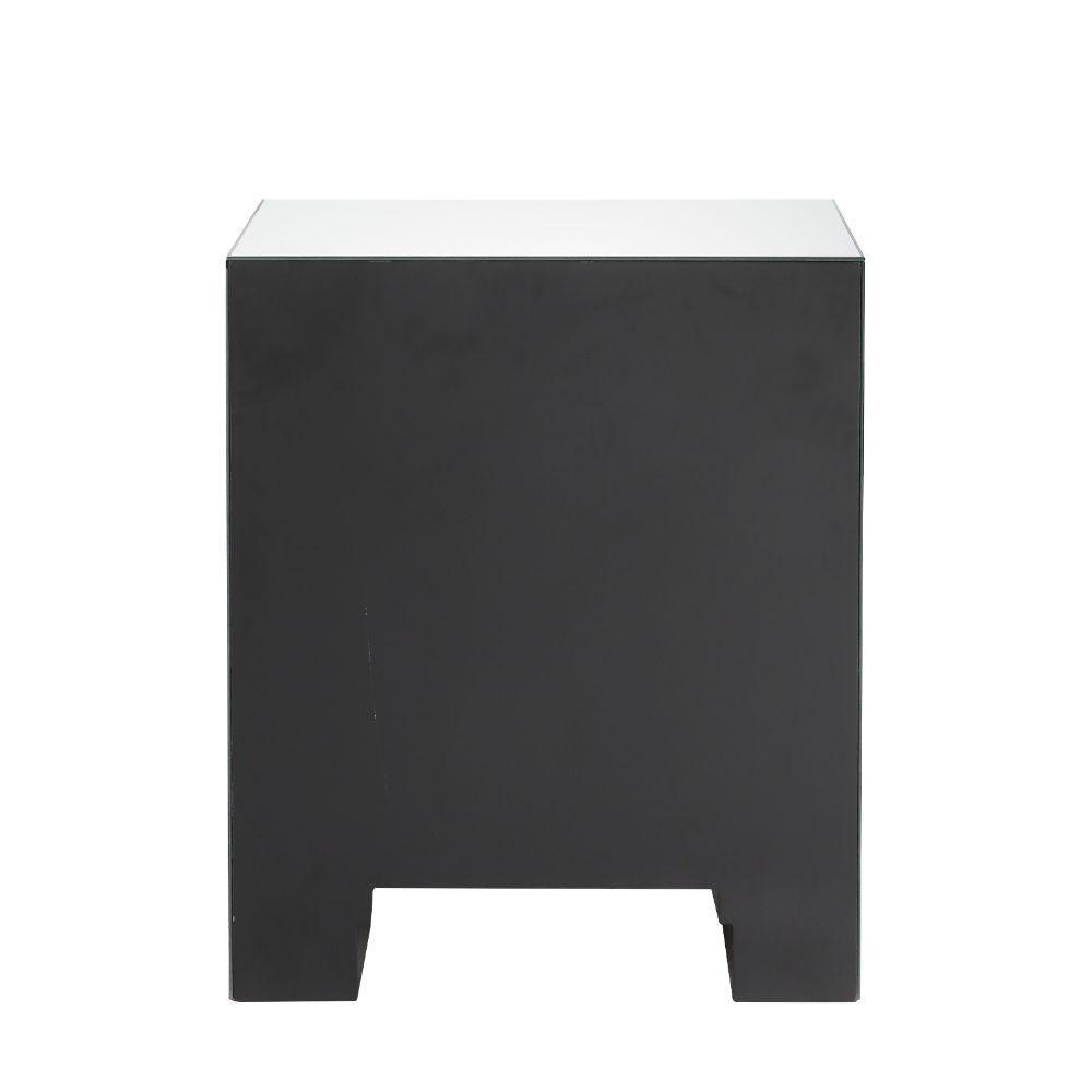 ACME Maisha Accent Table Mirrored & Faux Crystals FredCo