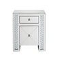ACME Maisha Accent Table Mirrored & Faux Crystals FredCo