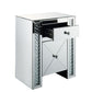 ACME Maisha Accent Table Mirrored & Faux Crystals FredCo