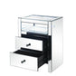 ACME Malish Accent Table w/LED, Mirrored FredCo