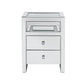 ACME Malish Accent Table w/LED, Mirrored FredCo