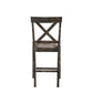 ACME Martha II Counter Height Chair (Set-2), Tan Linen & Weathered Gray FredCo