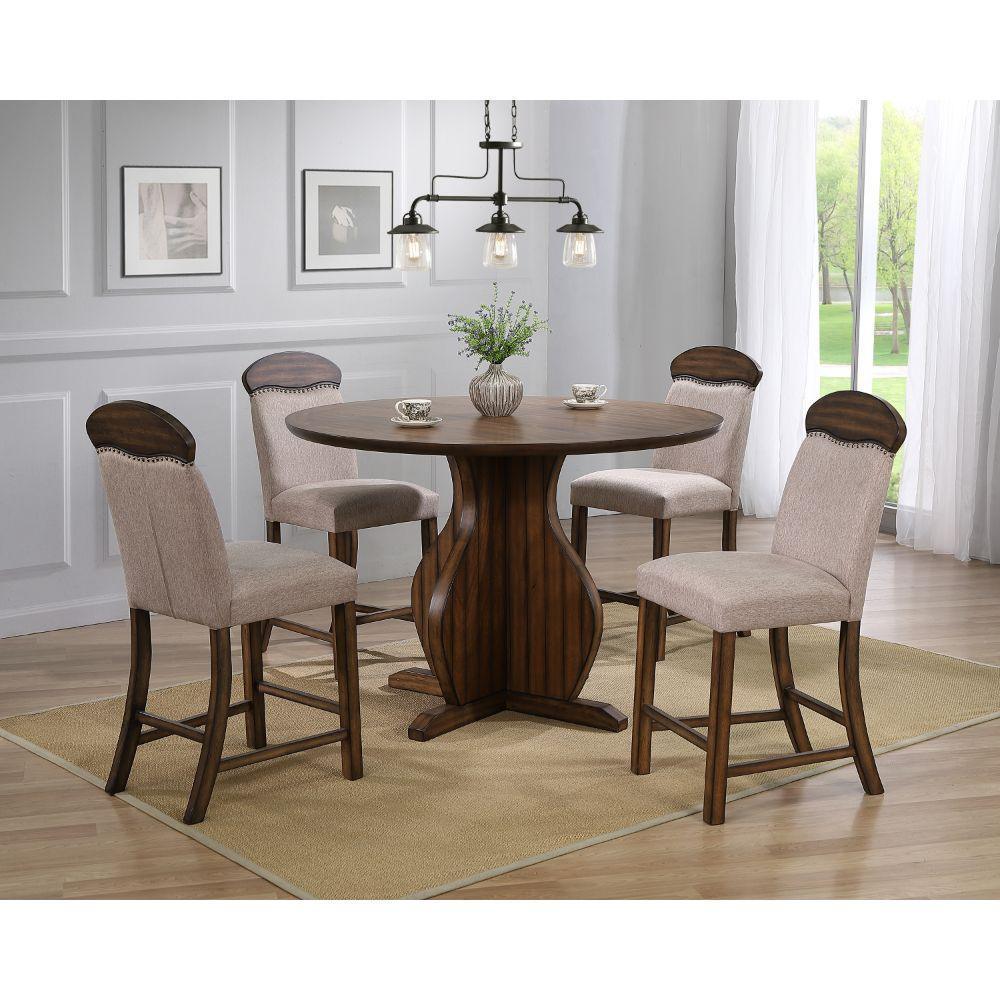 ACME Maurice Counter Height Table, Oak FredCo