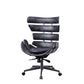 ACME Megan Executive Office Chair, Vintage Black Top Grain Leather & Aluminum FredCo