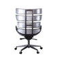 ACME Megan Executive Office Chair, Vintage Black Top Grain Leather & Aluminum FredCo