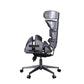ACME Megan Executive Office Chair, Vintage Black Top Grain Leather & Aluminum FredCo