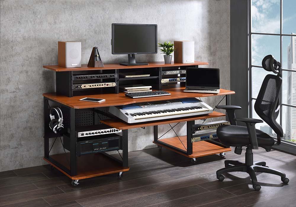 ACME Megara Music Desk, Cherry & Black Finish FredCo