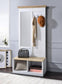 ACME Melati Hall Tree, Light Oak & White Finish FredCo