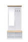 ACME Melati Hall Tree, Light Oak & White Finish FredCo