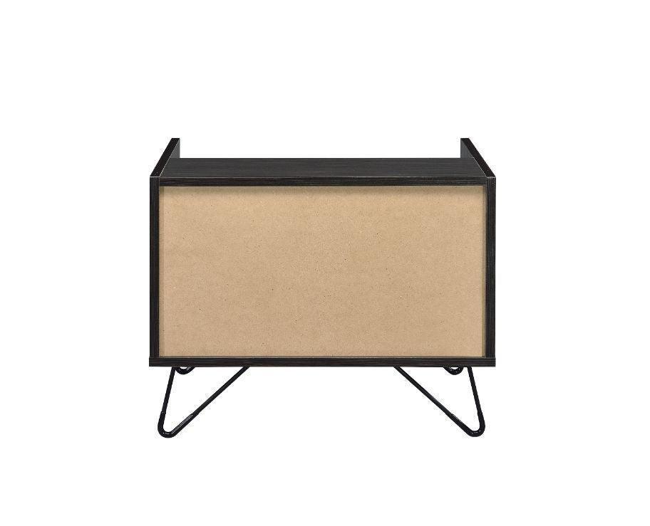 ACME Melkree Accent Table, Oak & Black Finish FredCo
