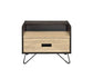 ACME Melkree Accent Table, Oak & Black Finish FredCo