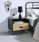 ACME Melkree Accent Table, Oak & Black Finish FredCo