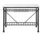ACME Mera Kitchen Island, White Cultured Stone & Gray Finish FredCo