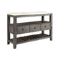 ACME Merel Server, White Marble & Gray Oak FredCo