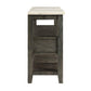ACME Merel Server, White Marble & Gray Oak FredCo
